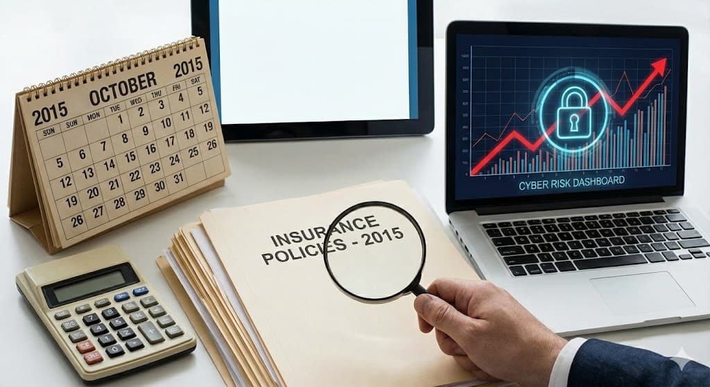 An image of a desk with calendar showing 2015 for article Why Are Insurers Still Pricing Risk Like It's 2015